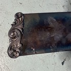 Antique Victorian Silver Plated Coffin Casket Plate Plaque Oddity  2