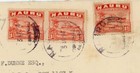 Nauru Sg 28a x3 -nauru Central Pacific-3 au 34-registered label -to Aust