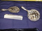 Vintage International Silver Company Mini Mirror Brush Comb Vanity Dresser Set