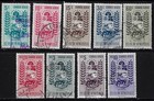 Venezuela  1951  Barinas  Scott C518-c526  Only Airmail  Arms  Used  Ebba06