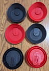 Tervis Tumbler Travel Lids With Slider Genuine 16oz  Black And Red Lot Of 6