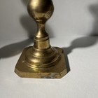 Vintage Solid Brass Candle Holders     Classic Heavy Pair     9    Tall