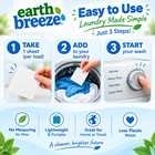 Earth Breeze Laundry Detergent Sheets Hypoallergenic Fresh Scent 60 Loads New