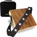 Portable Cajon Drum Box Zebrawood Musical Instrument Bright Treble Tight Bass Us