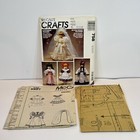 Mccalls Crafts 758 Pattern Victorian Doll Clothes Wedding Pinafore Dress Uncut