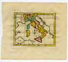 7  Original Antique 1786 Italy Map Old View Regions Hand Colored Sicily