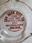 Sun Beer Distributing Co Ashtray  1950s  Cold Case Beer  Bottles  Cans  Kegs