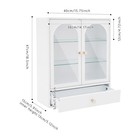 Cosmetics Storage Cabinet With Drawer Desktop Display Cabinet With Glass Door
