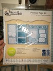6 Pages Quick Quotes Scrapbook Kit 12  Winter Mittens Snowflakes Blues 3 Layouts