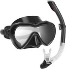 Adult Tempered Glass Diving Set Scuba Anti-fog Goggles And Snorkeling Mask Tube