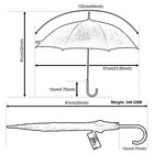 Kids Girls Boys Stick Umbrella Walking Umbrellas Easy Grip J-stick Crook Handle