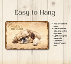Pekingese Sign Nope Not Today Dog Handmade Metal Tin Indoor Outdoor Wall Art