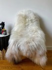 Genuine Icelandic Sheepskin Rug Long Fur Ivory White Rug Super Soft Sheepskin