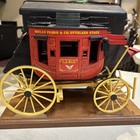 2014 Vintage Wooden Stage Coach Model Wells Fargo Western Made By Oscar Cortes