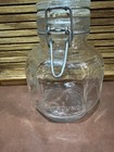 Vintage 5 Cent Salted Peanut Jar W Lid  Rubber Seal    Wire Bail