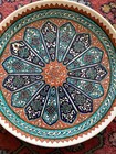 Beautiful Vintage Turkish Kutahya Iznik Style Hand Painted Ceramic Wall Plate 