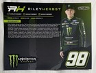 Riley Herbst Signed 2022 Monster Energy Xfinity Postcard Nascar Hero Card Coa
