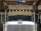 Rollin Low  timeless  9 x5  Peterbilt Visor Reverse Bowtie 304 Stainless Nu-1053
