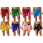 Womens Miniskirt French Dancewear Costume Hip Scarf Triangle Skirt Carnival