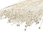 Silver Plated Quality Brass Ball Head Pins For Jewelry Making  Earrings - Hyp   