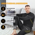 8pcs Thermal Underwear For Men Long Johns Fleece Lined Base Layer Cold Weather