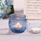 12 Pcs Blue Votive Candle Holders For Bridal Shower Decorations- Tea Light Ca   