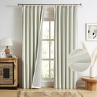  108 Inches Long Full Blackout Pinch 40 w X 108 l  pack Of 2  Natural Linen