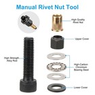 44pcs Manual Rivet Nut Tool Kit M3-m6 Carbon Steel Nutsert Set For Drill Wrench