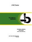 John Deere 2130 Tractor Service Manual Repair Shop Technical Book