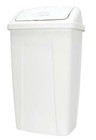 Mainstays 13 Gallon Trash Can  Plastic Swing Top Kitchen Trash Can  White