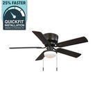 Hampton Bay Colton 52  Low Profile Ceiling Fan With Light Kit - Bronze