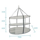 3-tier Folded Mesh Clothes Hanging Dryer Sweater Drying Rack Clothes Drying Net