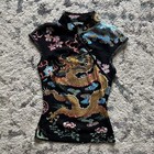 Y2k Chinese Style Crop Top   Grunge Sweet Girl Punk Tee   Gothic Streetwear Shor