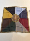 2 Vintage 100  Silk Pocket Squares Hand Rolled Handkerchiefs Ashear Italy Lot