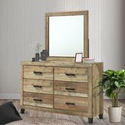 Kings Brand Furniture 6-piece Antique Natural Queen Size Bedroom Set