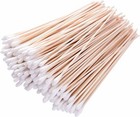 Pack Of 100  6   Swabs Cotton Tipped Stick Applicator Single Tip  wooden Handle 