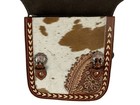 Showman Floral Frontier Saddle Bag W  Cowhide Overlay