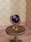 1 12 Scale Dollhouse Miniature Fine Detailed Gemstone Inlay Spinning World Globe