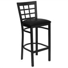 Home Square Hercules Series 31  Metal Bar Stool In Black - Set Of 2