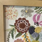Textured Embroidered Fiber Flower Garden Framed Wall Art 16 x 13  Beautiful