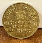 Vintage 1930s Dodge Trucks Good Luck Medallion Token Coin Four Leaf Clover