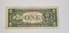  1 One Dollar Bill With A Stamp Donald Trump