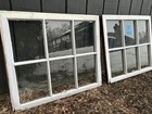 2 - 32 X 27 Antique Vintage Window Sashes Old 6 Pane Frame  1940 Arts   Craft
