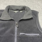 Vintage Eddie Bauer Fleece Zip Vest Usa Black 90s Outdoor Hike Men Medium