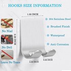 Razor Holder Shaver Hook Hanger Stand 2 Pack self Adhesive Stainless Steel He   