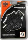 Harley-davidson Bendable Bar   Shield Decal  Black   Chrome 4-1 4  X 3-3 8  -
