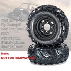 2 Pack 25x8-12 Atv Tires Wheels With Rims 6-ply All Terrain Tires 3 5 2 5 Offset