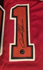 Autographed Dennis Rodman Chicago Split Red black Jersey Authentic Ink Coa