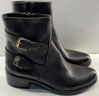 Emanuele Crasto Womens Boots Size Eu 40 Brown Leather Ankle Buckle Zipper Nwob