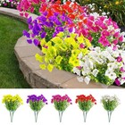 Bundles Artificial Flowers For Outdoors Uv Resistant Silk Fake Flower Faux Decor